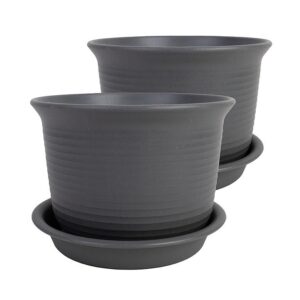 SET of 2: Large Round Plant Pot